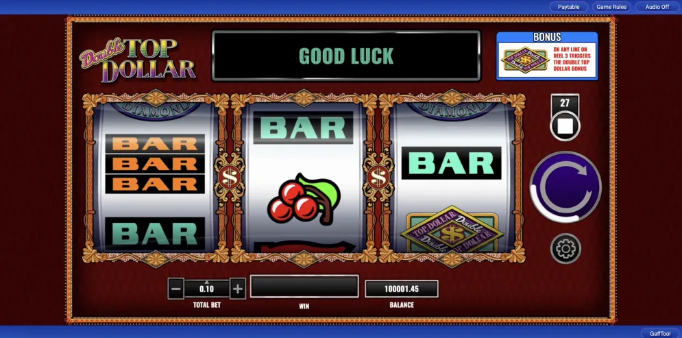 Double Top Dollar demo